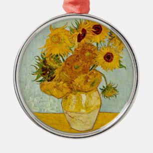Vincent Van Gogh 12 Sonnenblumen Impressionist Silbernes Ornament