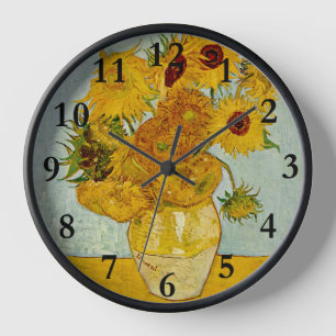 Vincent Van Gogh 12 Sonnenblumen Impressionist Uhr
