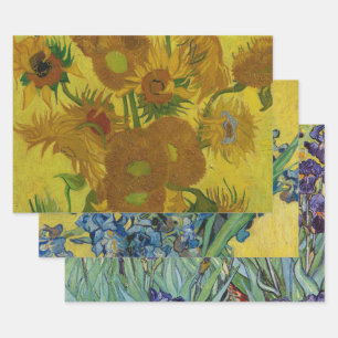 Vincent Van Gogh 15 Sonnenblumen Gemälde Geschenkpapier Set