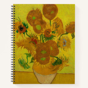 Vincent Van Gogh 15 Sonnenblumen Gemälde Notizbuch