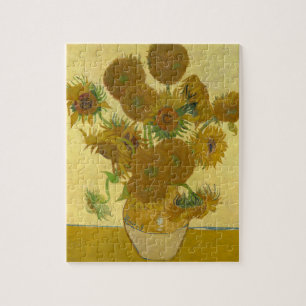 Vincent Van Gogh 15 Sonnenblumen Gemälde Puzzle
