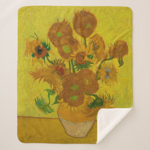 Vincent Van Gogh 15 Sonnenblumen Gemälde Sherpadecke
