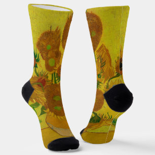 Vincent Van Gogh 15 Sonnenblumen Gemälde Socken