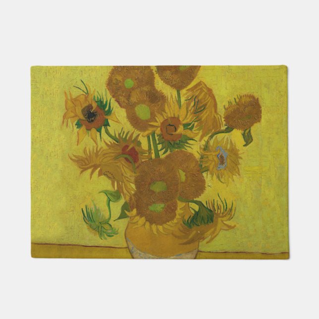 Vincent Van Gogh 15 Sonnenblumen Malerei Fußmatte (Vorderseite)