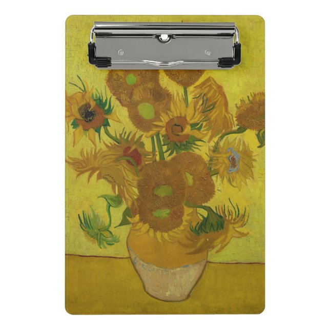 Vincent Van Gogh 15 Sonnenblumen Malerei Mini Klemmbrett (Vorderseite)