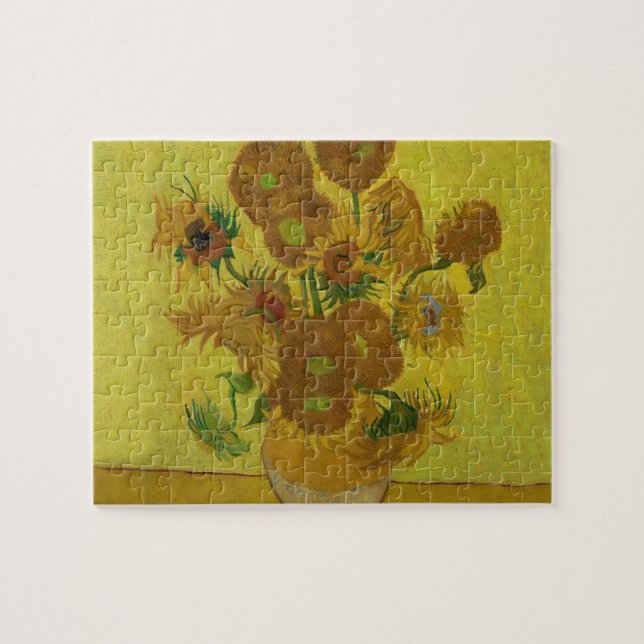 Vincent Van Gogh 15 Sonnenblumen Malerei Puzzle (Horizontal)