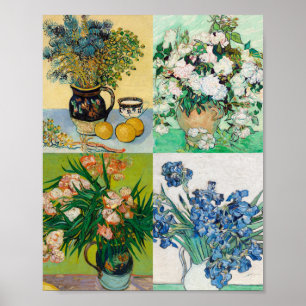 Vincent Van Gogh 1800er Blume Malerkollage Poster
