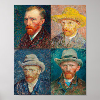 Vincent Van Gogh 1887 Selbstportrait Collage Poster