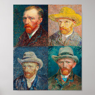 Vincent Van Gogh 1887 Selbstporträt Collage Poster