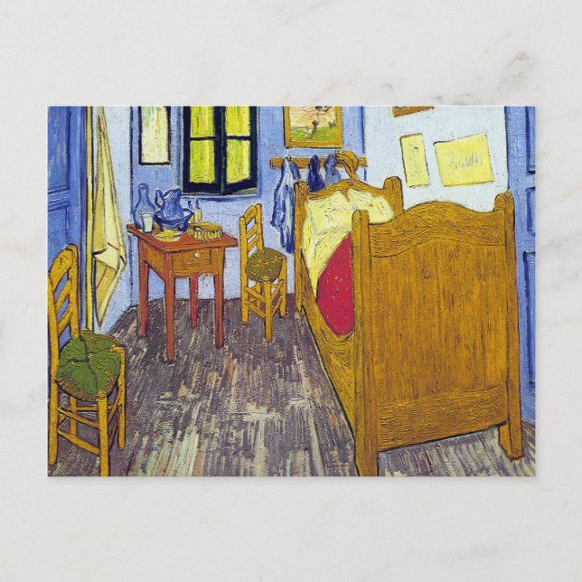 Vincent van Gogh 1888 Das Schlafzimmer bei Arles Postkarte (Vorderseite)