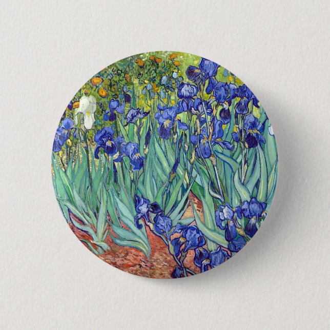 Vincent van Gogh 1889 Iris Button (Vorderseite)