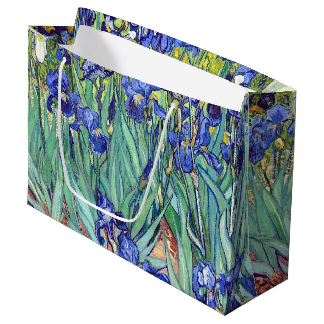 Vincent van Gogh 1898 Iris Große Geschenktüte (Vorderseite Schrägansicht)