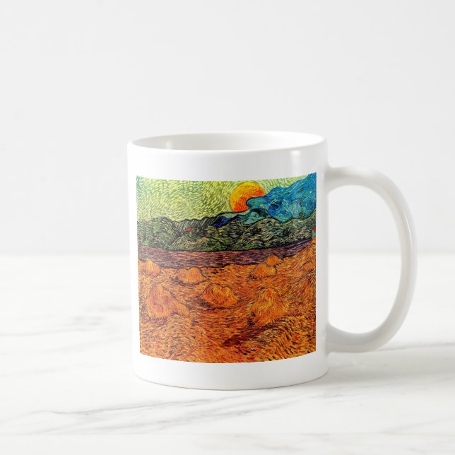 Vincent Van Gogh - Abend Landschaft Rising Moon Tasse (Rechts)