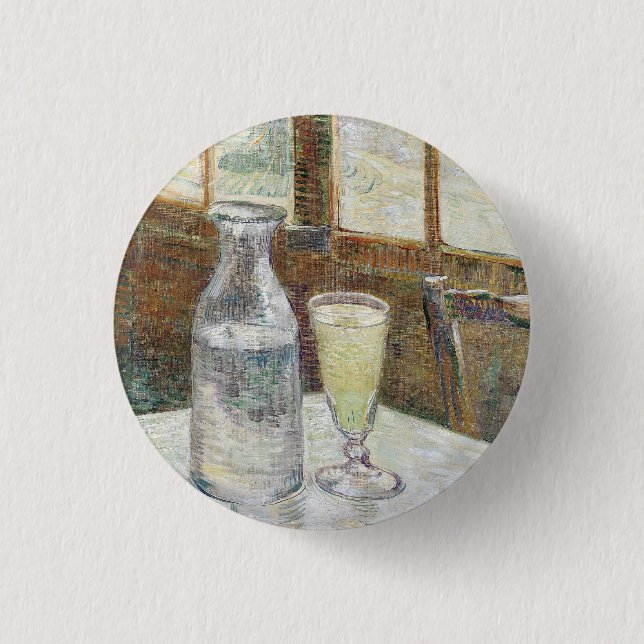 Vincent van Gogh Absinthe Berühmtes Gemälde Button (Vorderseite)