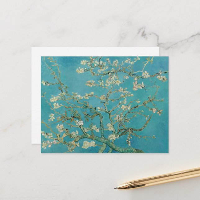 Vincent Van Gogh, Almond Blossom, Amandelbloesem Postkarte (Vorderseite/Rückseite Beispiel)