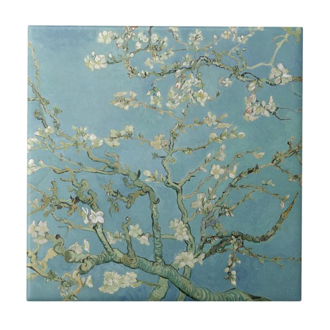 Vincent Van Gogh Almond Blossom Blumengemälde Fliese (Vorderseite)