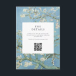 Vincent Van Gogh Almond Blossom Floral Wedding Begleitkarte<br><div class="desc">Erstellen Sie Ihre eigenen personalisierten Hochzeitskarten mit Vincent Van Gogh Almond Blossom Malerei.</div>