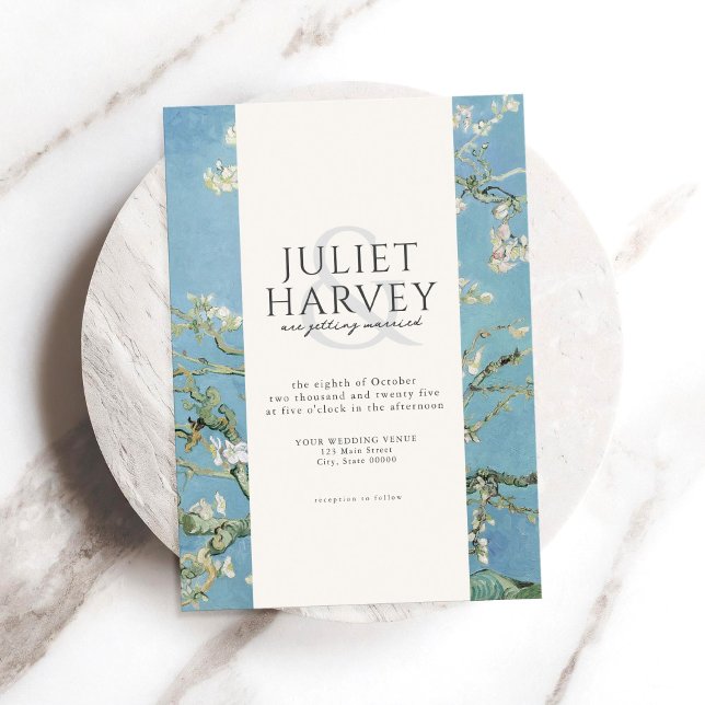 Vincent Van Gogh Almond Blossom Floral Wedding Einladung (Von Creator hochgeladen)