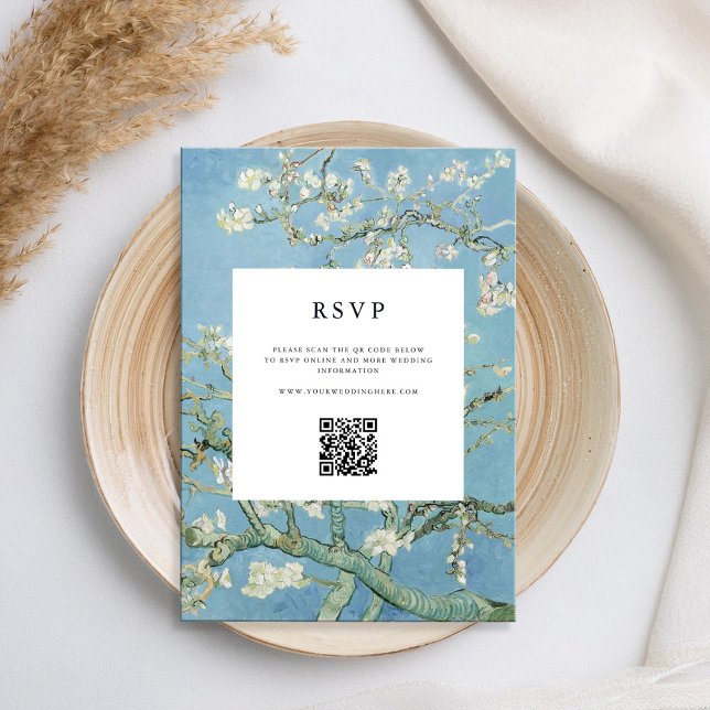 Vincent Van Gogh Almond Blossom Floral Wedding RSVP Karte (Von Creator hochgeladen)