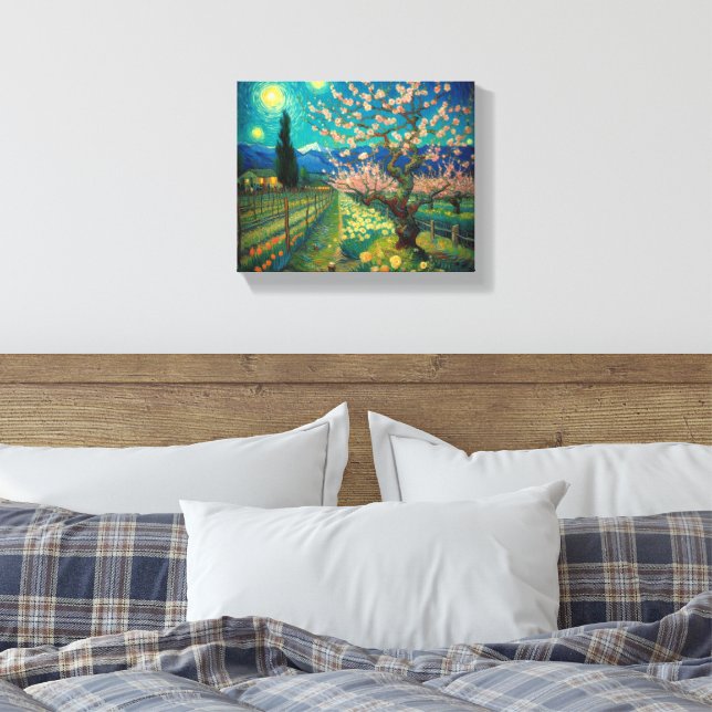 Vincent van Gogh Almond Blossom Landschaftsbild Leinwanddruck (Insitu (Schlafzimmer))