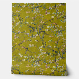 Vincent Van Gogh Almond Blossom on Oregano Green Tapete