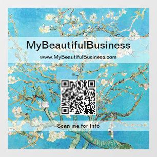 Vincent Van Gogh - Almond Blossom QR-Code Fensteraufkleber