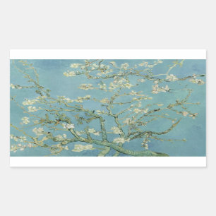 Vincent van Gogh - Almond Blossom Rechteckiger Aufkleber