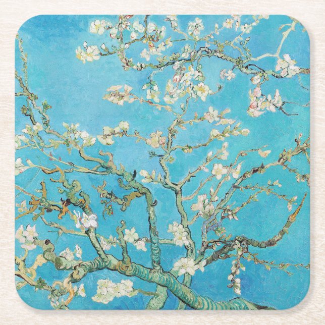 Vincent van Gogh - Almond Blossom Rechteckiger Pappuntersetzer (Vorderseite)