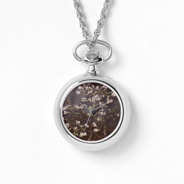 Vincent Van Gogh Almond Blossoms Dark Watch Armbanduhr (Vorderseite)