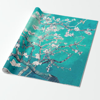 Vincent Van Gogh Almond Blossoms Türkis Geschenkpapier