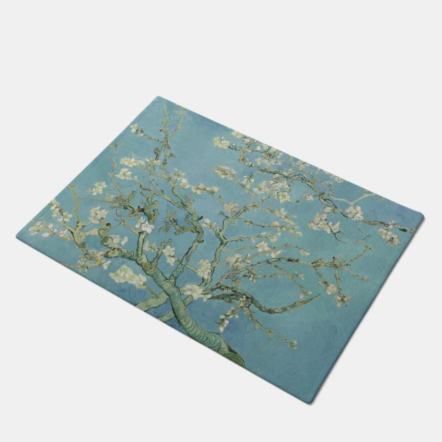 Vincent van Gogh – Almond tree in blossom Fußmatte (Schrägansicht)