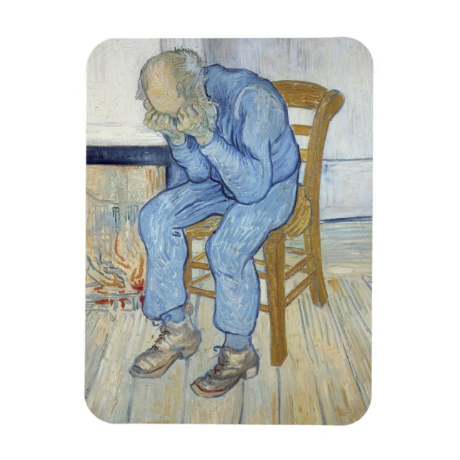 Vincent van Gogh | Alter Mann in Sorrow Magnet (Vertikal)