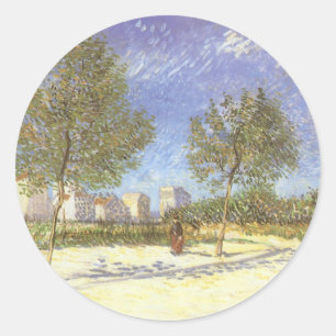 Vincent van Gogh - Am Rande von Paris Runder Aufkleber