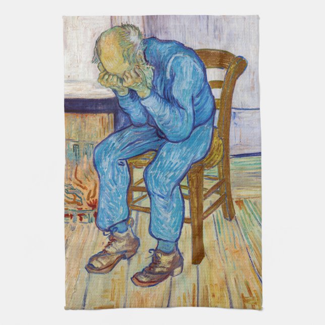 Vincent van Gogh - Am Tor der Ewigkeit Geschirrtuch (Vertikal)