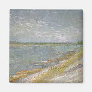 Vincent van Gogh - Ansicht eines Flusses mit Ruder Magnet