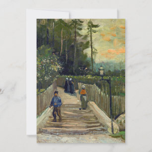 Vincent van Gogh - Ansteigende Weg in Montmartre Einladung