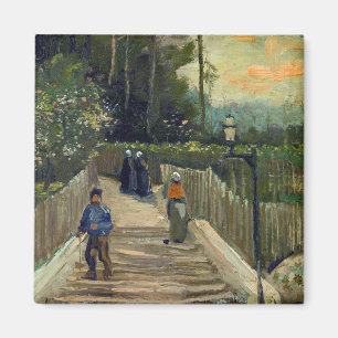 Vincent van Gogh - Ansteigende Weg in Montmartre Magnet