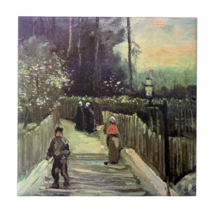 Vincent Van Gogh - Ansteigender Weg in Montmartre Fliese
