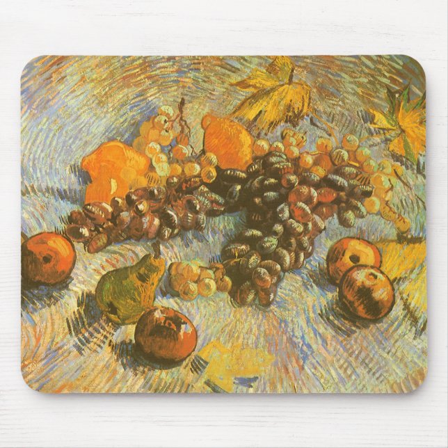 Vincent van Gogh - Äpfel, Birnen, Zitronen, Traube Mousepad (Vorne)