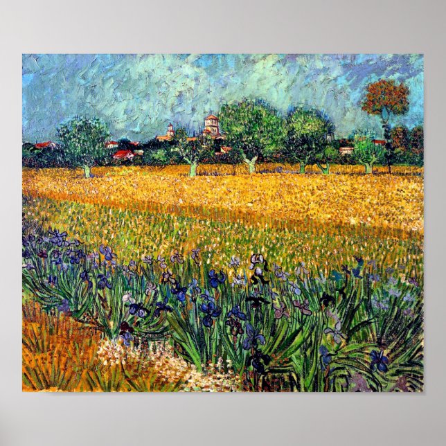 Vincent Van Gogh - Arles mit Irisch Poster (Vorne)