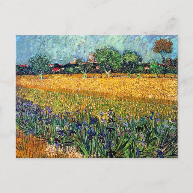 Vincent Van Gogh - Arles mit Irisch Postkarte (Vorderseite)