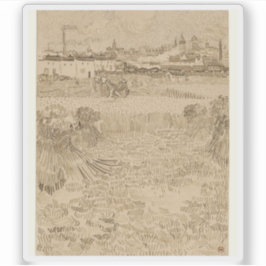 Vincent van Gogh - Arles View von den Radfeldern Aufkleber