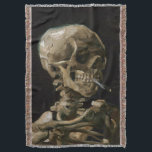 Vincent van Gogh Art Decke<br><div class="desc">Vincent van Gogh (Niederländisch, 1853 - 1890) Schädel eines Skeletts mit brennender Zigarette, 1885-86, Öl auf Leinwand Ungerahmt: 32 cm × 24, 5 cm (13 in × 9, 6 in) Früharbeit von Vincent van Gogh. Dieses kleine Gemälde ist Teil der ständigen Sammlung des Van Gogh Museums in Amsterdam. Es wurde...</div>