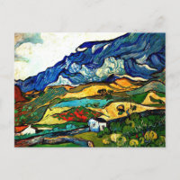 Vincent van Gogh artiwork, Les Alpilles, Postcard