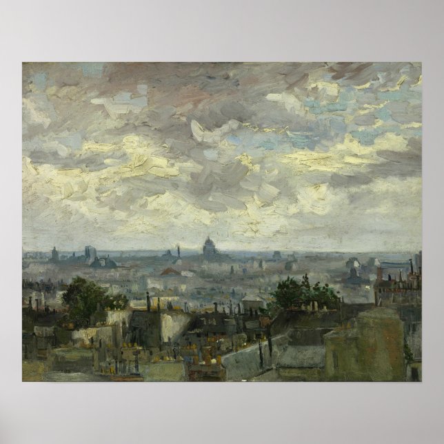 Vincent van Gogh - Aussicht auf Paris Poster (Vorne)