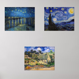Vincent Van Gogh - Auswahl der Meisterwerke Bilderwand Sets