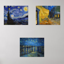 Vincent Van Gogh - Auswahl der Nachtmeisterschafte Bilderwand Sets