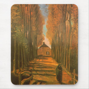 Vincent van Gogh - Avenue of Poplars im Herbst Mousepad