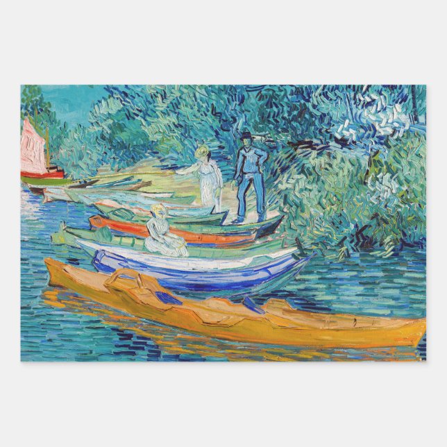 Vincent van Gogh - Bank of the Oise bei Auvers Geschenkpapier Set (Vorderseite)
