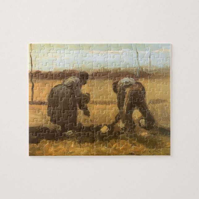 Vincent van Gogh - Bauern, die Kartoffeln anpflanz Puzzle (Horizontal)